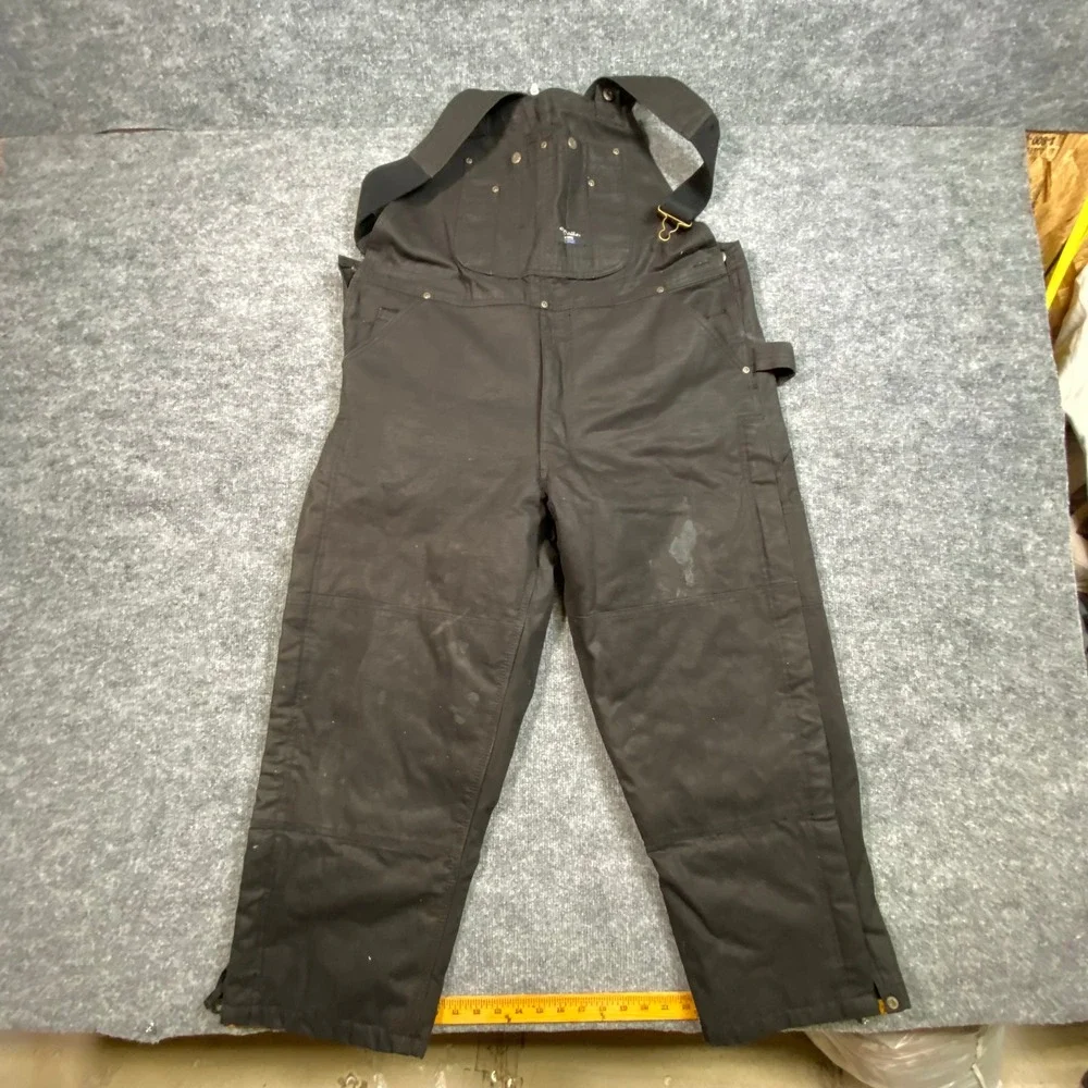 Walls Workwear Black Insulated Duck Canvas Overalls Mens Large Short W93220HBK